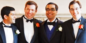 Groom and Ushers Wedding Photograph at Chandos House, London