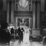 Wedding Photograph of Beth and Alex in St Bride's Church, London