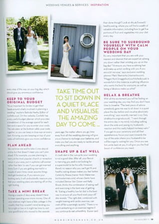 The magazine Wedding Venues and Services featured two of Douglas's 