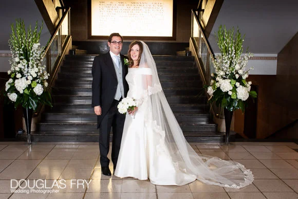 New Photo Book for Wedding at The Royal Institute of British Architects (RIBA), London 7 Couple photographed together at RIBA ready for Photobook to be made