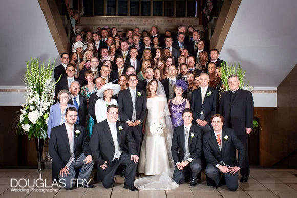 New Photo Book for Wedding at The Royal Institute of British Architects (RIBA), London 9 Wedding party pictured together at RIBA