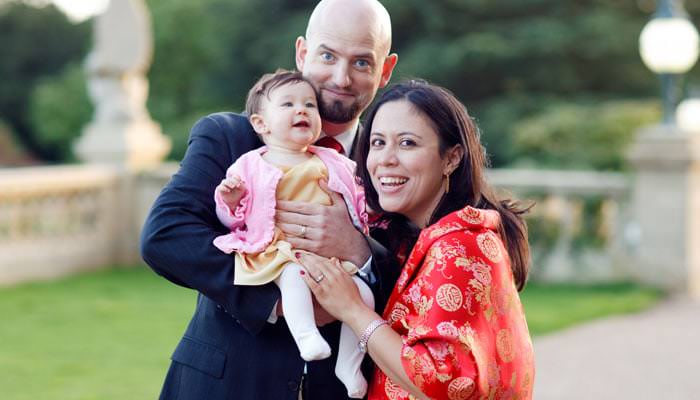 Wedding Photograph of family at Heythrop Park, Oxfordshire