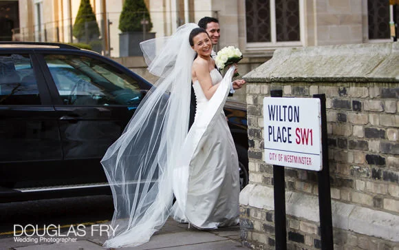 Wedding Photography The Berkeley Hotel & Synagogue in St Petersburg Place, London 12 Wilton Place photograph of bride