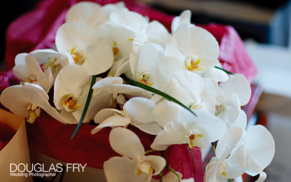 Orchids ready for wedding at Mandarin Oriental