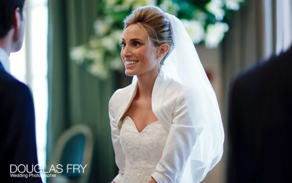 Hayley & Oliver's Wedding Photographed at The Mandarin Oriental Hotel in London 8 bride photographed by Douglas Fry