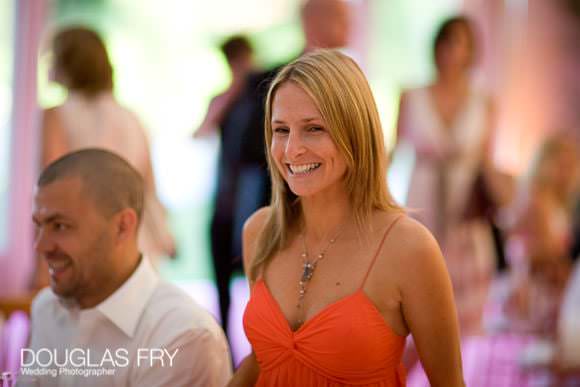 Guests at wedding reception in Ranelagh Gardens