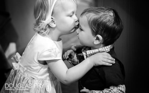 HTB Wedding Photography - two children kissing