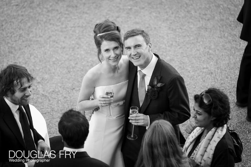 Wedding Photographer Queens House - Greenwich - couple in black and white