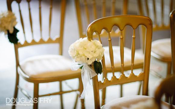 Chairs at wedding ceremony
