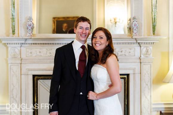 Bride and groom pictured together at Lansdowne