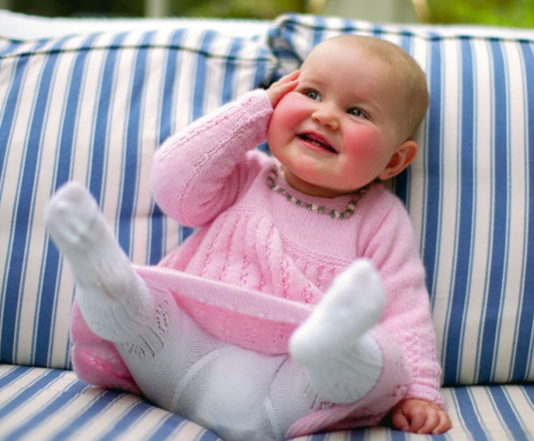baby Sophia photographed at home