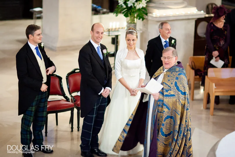 Helen and William's Wedding Photographs at St Stephen Walbrook and Skinners Hall in London 8 Ceremony and vicar - Wedding Photography at St Stephen Walbrook and Skinners Hall in London
