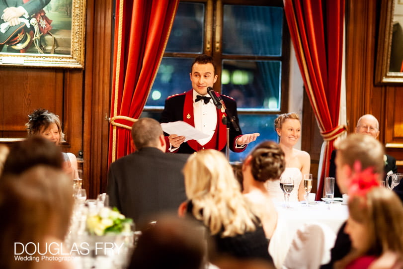 wedding speeches photographed at HAC in London