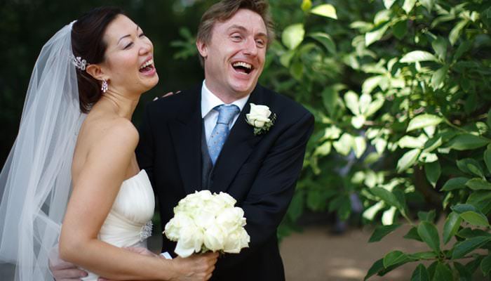 bride and groom outside the church - st mary the boltons Wedding Photographer at St Mary the Boltons, the Bumpkin Restaurant and Claridges 1