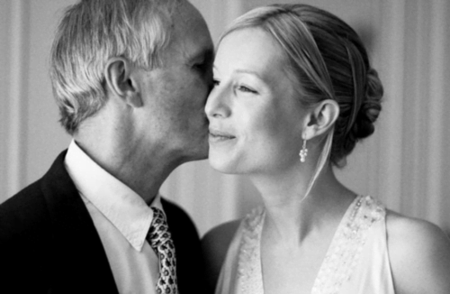 wedding photograph of father of bride with bride in Hertfordshire