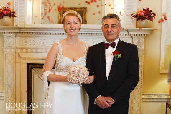 Couple photographed with confetti during Lansdowne wedding