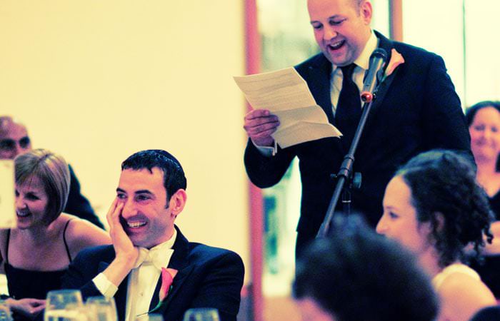 speeches during wedding at RIBA