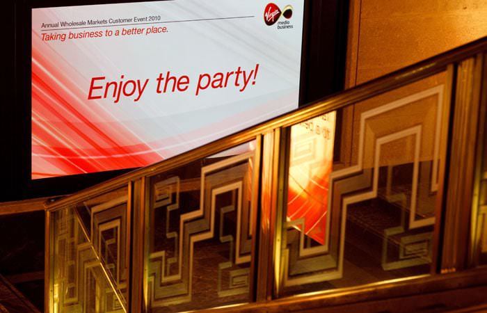 RIBA Virgin Media's party Party Photography for RIBA of their room set up for Virgin Media's party 1