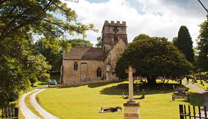 Wedding Photograph of Church in Avening Gloucestershire