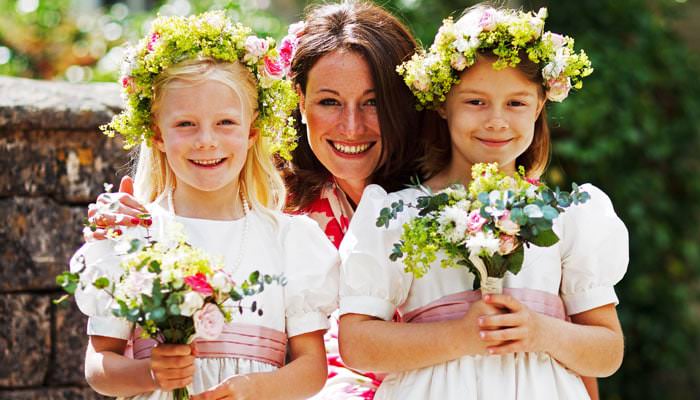 Wedding Photograph of The Bridesmaids in Avening Gloucestershire