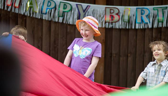 Birthday party photograph of children