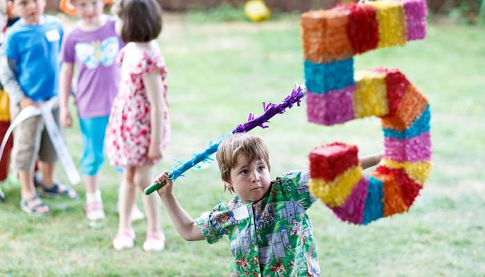 Birthday party photograph of child