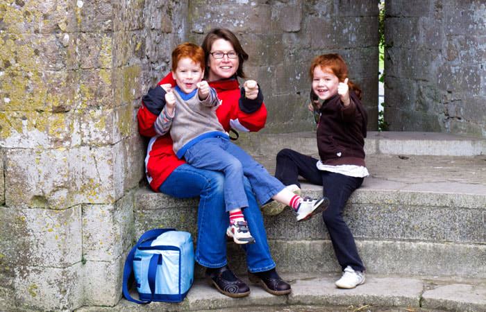 Photograph of Family at Corfe Castle in Dorset