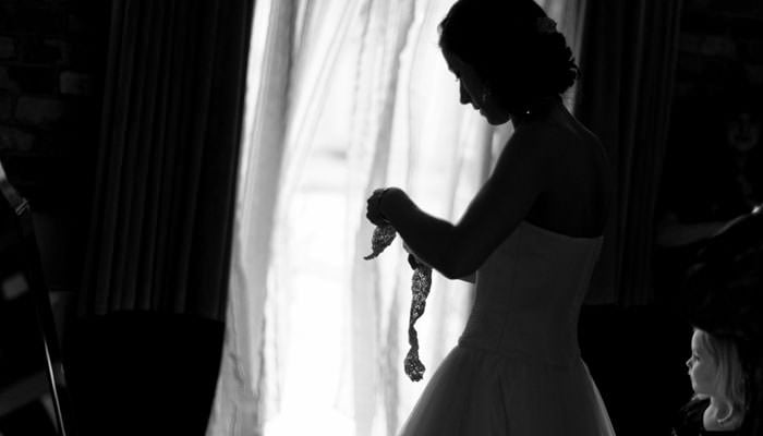 Wedding Photograph Bride Getting Ready at Rivervale Barn Hampshire