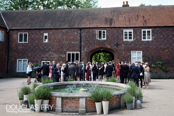 wedding photograph of guests at fulham palace