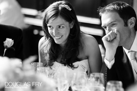 black and white wedding photograph