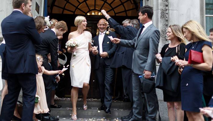 Wedding Photograph Steps Chelsea Town Hall