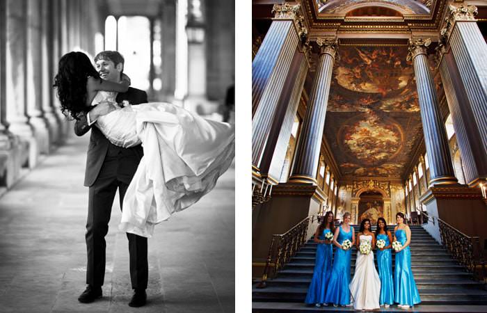 wedding-royal-naval-college Wedding Photography - Painted Hall, Royal Naval College, Greenwich - Bride and Groom