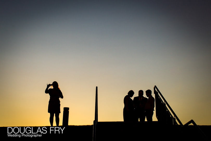 Sunset during Coworth Park wedding dasy