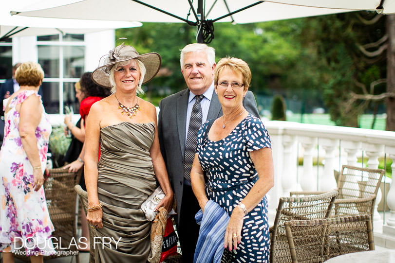 Guests arriving at Coworth Park for wedding