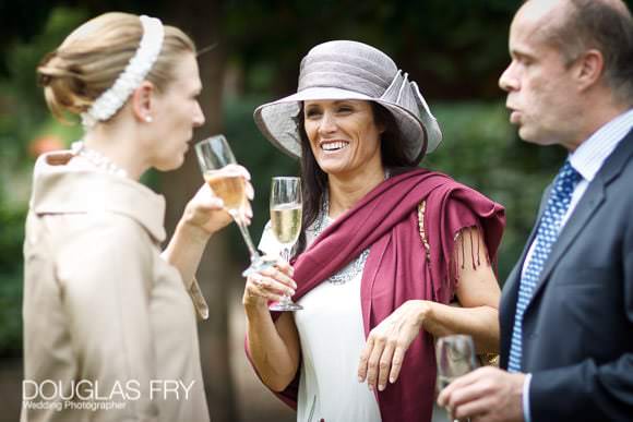 Guests wedding photograph at Chelsea Physic Garden