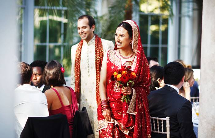 Wedding Photographer -Bride and Groom in Great Conservatory, Syon Park
