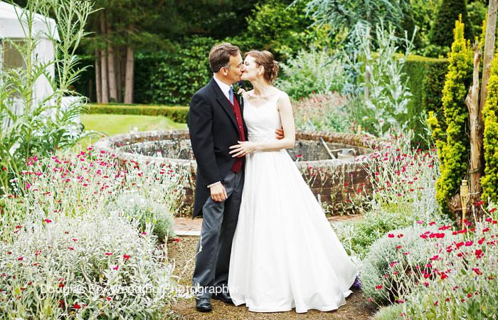 Bride and Groom Photographed in Gardens