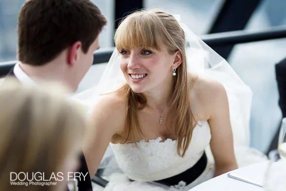 Wedding Photography at St Botolph's Church & Gherkin in London 6 Couple during wedding reception