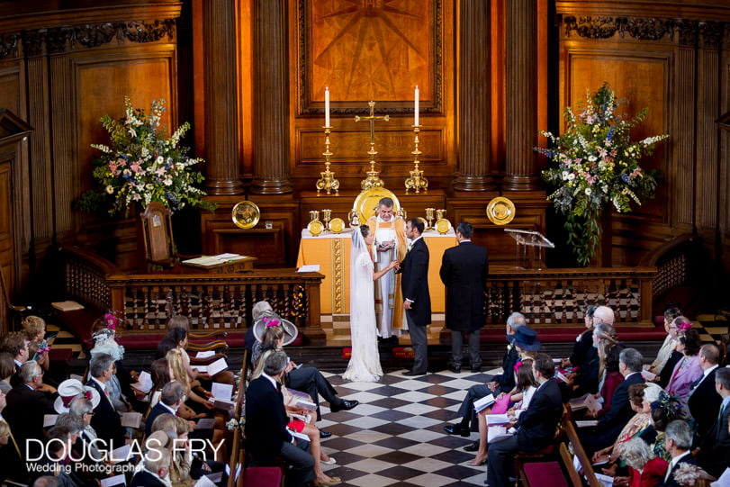 Wedding at the chapel in Royal Hospital Chelsea