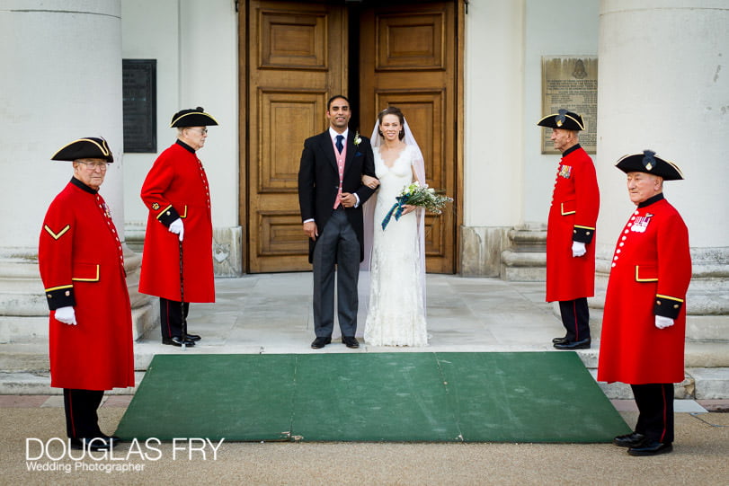 Guests at Wedding at The Royal Hospital, Chelsea, London