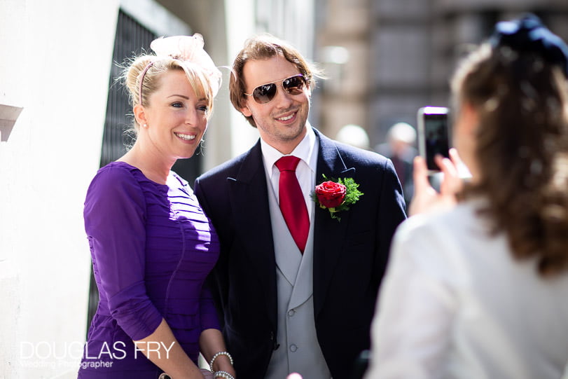 Wedding Photographer St Brides Church London - Guests