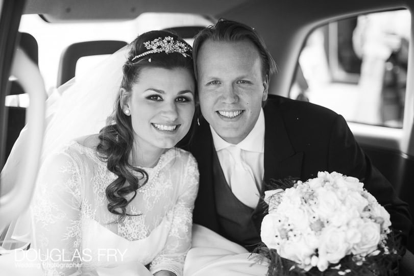 Wedding Photographer St Brides Church London - taxi