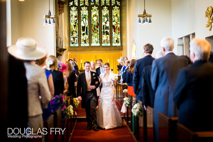 Bride and groom in church - Grays Inn London