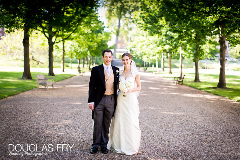 Couple outside at Grays Inn Wedding photograph