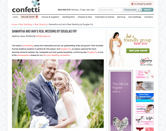 Confetti Real Wedding Article