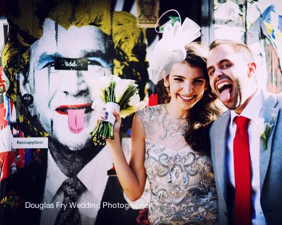 Wedding Photographer Shoreditch in London 1 Wedding Photographer Shoreditch - Graffiti shot