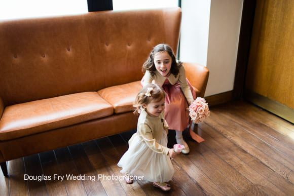 Photograph of children and wedding at Bluebird