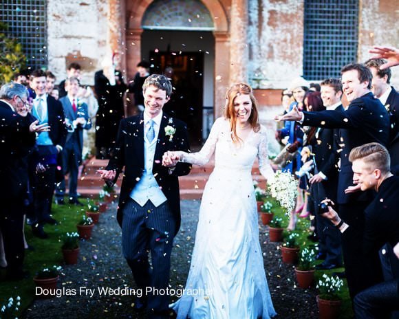 Wedding Photographed in Carlisle 5 Confetti leaving Church