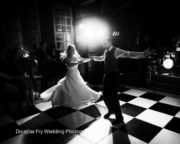 Wedding Photograph Dancing black and white Cannizaro Hotel