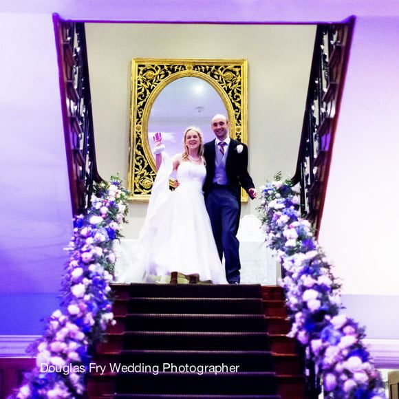 Wedding Photograph going away from hotel in London